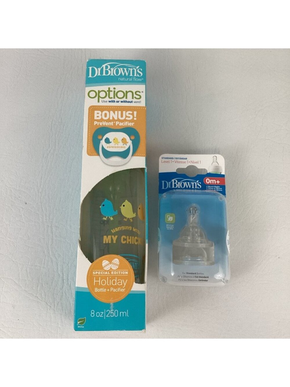 Dr Browns Natural Flow Baby Botttle Pacifier Holiday Edition Silicone Nipples